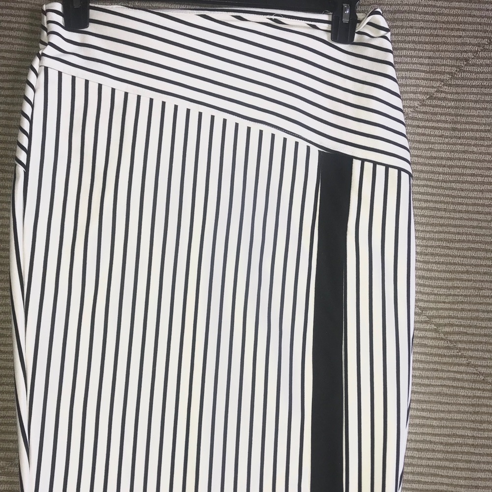 Black and White Pencil Skirt